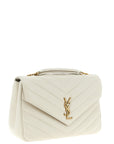 Saint Laurent Beige Lamb Leather Shoulder Bag