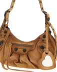 Balenciaga Brown Calfskin Shoulder Bag