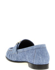 Fendi Blue Calfskin Slip-On Loafers