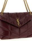 Saint Laurent Bordeaux Calfskin Shoulder Bag