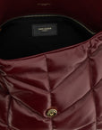 Saint Laurent Bordeaux Calfskin Shoulder Bag