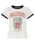 Ganni White Organic Cotton T-Shirt