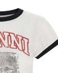 Ganni White Organic Cotton T-Shirt