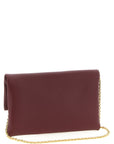 Fendi Bordeaux Lamb Leather Clutch Bag