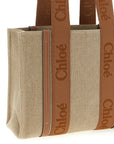 Chloé Brown Linen Tote Bag