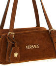 Versace Brown Calfskin Shoulder Bag