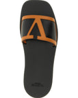 Valentino Garavani Brown Lamb Leather Slides