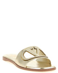 Valentino Garavani Gold Calfskin Slides