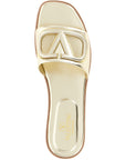 Valentino Garavani Gold Calfskin Slides