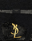 Saint Laurent Black Raffia Tote Bag