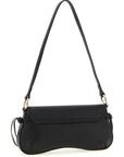 Twinset Black Leather Shoulder Bag