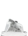 The Attico Silver Calfskin Clutch Bag