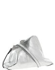 The Attico Silver Calfskin Clutch Bag