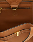 Tod's Brown Calfskin Tote Bag