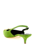 Elisabetta Franchi Bicolor Leather Mid Heel Pumps
