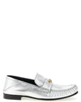 Versace Silver Lamb Leather Slip-On Loafers
