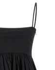 Ganni Black Cotton Short Dress