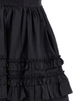 Ganni Black Cotton Short Dress