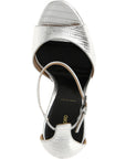 Tom Ford Silver Leather Stiletto Heel Sandals