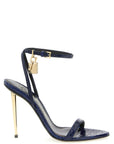 Tom Ford Blue Calfskin Stiletto Heel Sandals