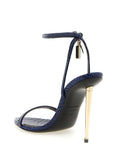 Tom Ford Blue Calfskin Stiletto Heel Sandals
