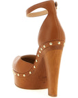 Chloé Brown Lamb Leather High Heel Pumps