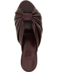 Fendi Bordeaux Lamb Leather Platform Sandals