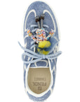 Fendi Blue Calfskin Platform Sneakers