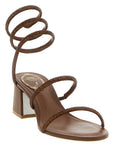 RENE CAOVILLA Brown Viscose Strap-On Sandals