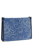 Etro Blue Cotton Clutch Bag