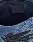 Etro Blue Cotton Clutch Bag
