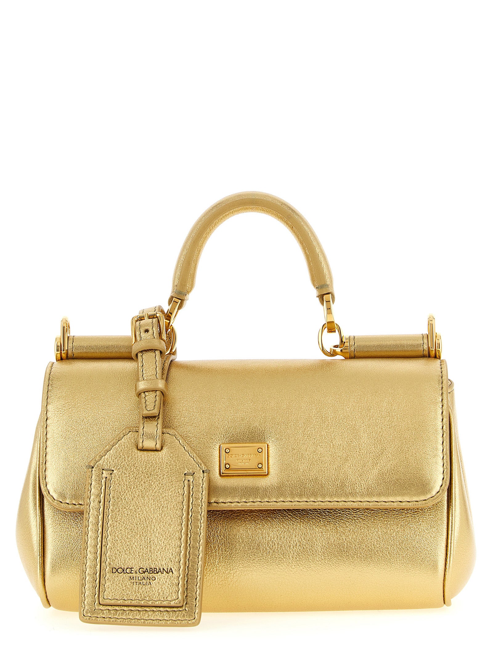 Dolce &amp; Gabbana Gold Calfskin Handbag