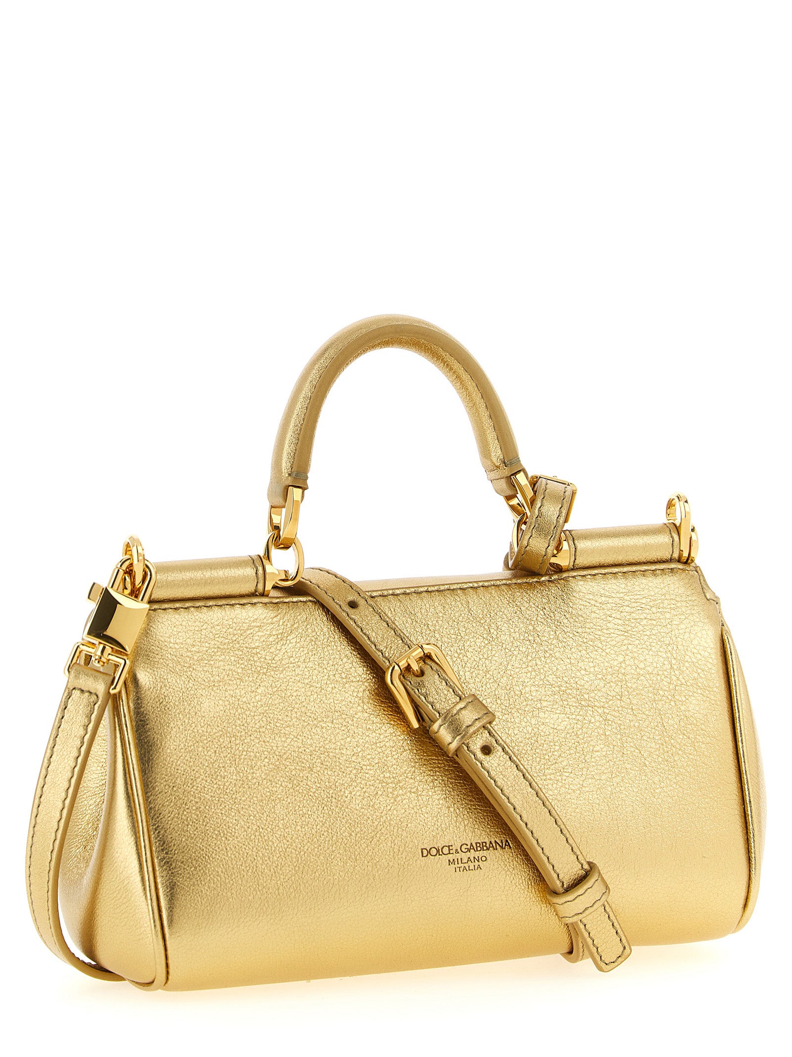 Dolce &amp; Gabbana Gold Calfskin Handbag
