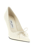 Jimmy Choo White Leather High Heel Pumps