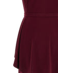 Norma Kamali Bordeaux Polyester Midi Dress