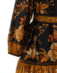 FARM RIO Black Cotton Short Dress