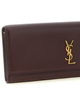 Saint Laurent Bordeaux Calfskin Clutch Bag