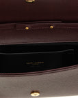 Saint Laurent Bordeaux Calfskin Clutch Bag