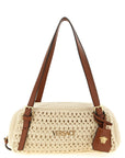 Versace Beige Cotton Shoulder Bag