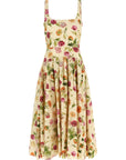 Carolina Herrera Beige Cotton Midi Dress
