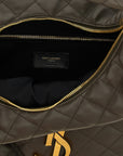 Saint Laurent Brown Lamb Leather Shoulder Bag