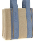 Chloé Blue Linen Tote Bag