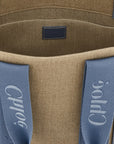 Chloé Blue Linen Tote Bag