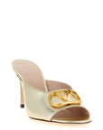 Valentino Garavani Gold Goatskin Stiletto Heel Sandals
