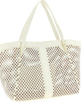 Twinset White Leather Tote Bag
