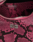 Ganni Fuchsia Recycled Polyester Handbag