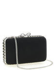 Self-Portrait Black Polyester Clutch Bag