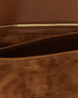 Ferragamo Brown Goatskin Shoulder Bag
