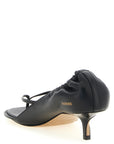 Jacquemus Black Lamb Leather Flat Sandals