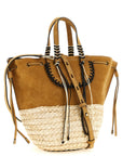 CUBA LAB Beige Leather Tote Bag